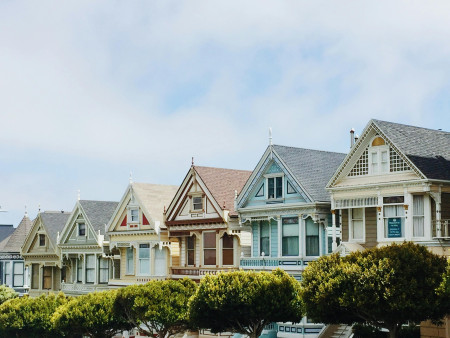 A street of houses.