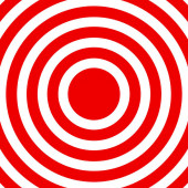 5664 a red and white bullseye design pv