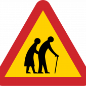 Sweden road sign Elderly svg